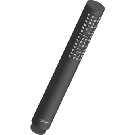 Stabbrause Duravit Universal, mit Strahlart Rain, rund, reinigungsfreundlich, Schwarz Matt