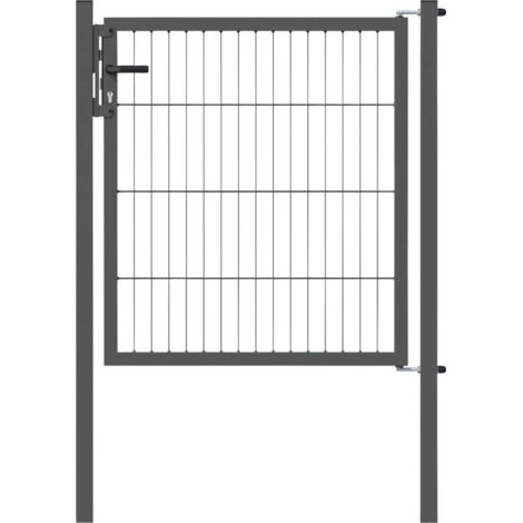 Stabgitter-Einzeltor anthrazit, 1000 x 1000 mm, zum Einbetonieren Einzeltor