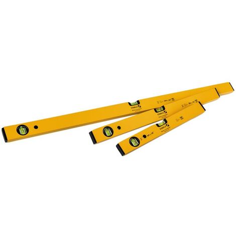 Stabila 70 Single Plumb Box Section Spirit Level Set, 3 Piece STB70SET3