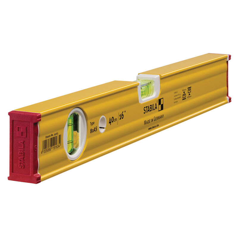 Stabila 19163 80 AS Spirit Level 2 Vial 19163 40cm STB80AS40