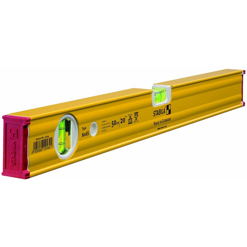 80 as Spirit Level 2 Vial 19164 50cm STB80AS50
