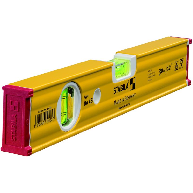 Stabila - 30cm Level Anti Slip 80 as Box Spirit Level STB80AS30 19162