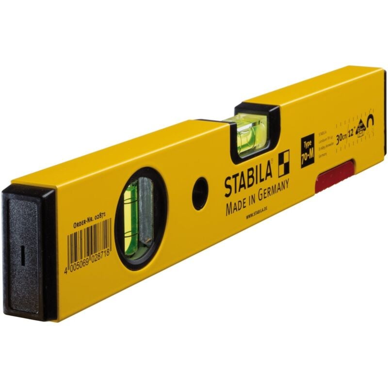 Stabila - Série 70M Niveau à bulle 30 cm avec Base Magnétique