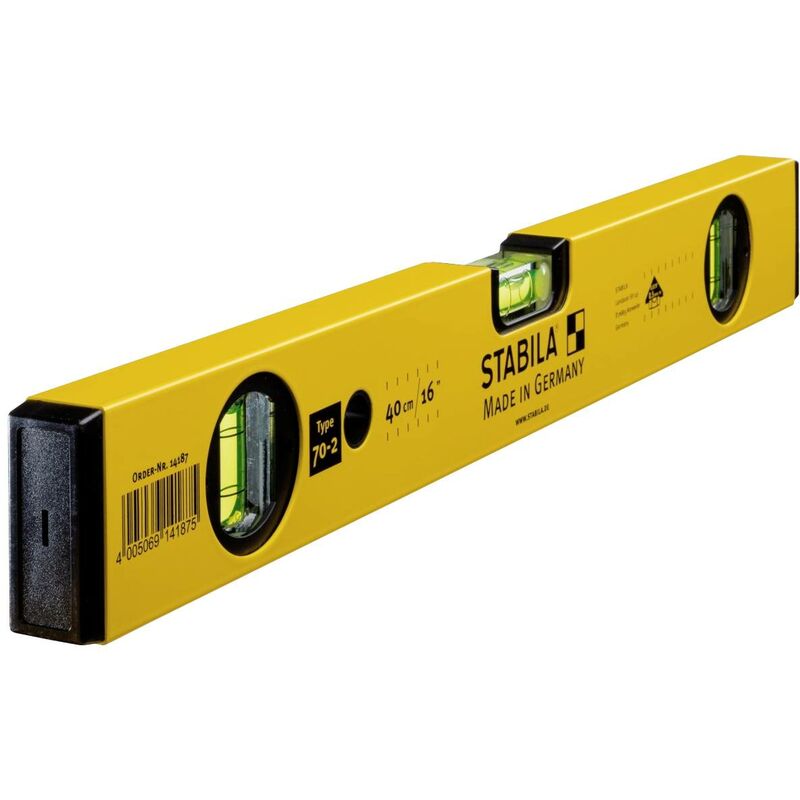 Stabila - Type 70-2, 40 cm 14187 Niveau à bulle en alliage léger 40 cm 0.5 mm/m X952352