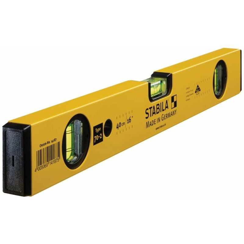 70-2 600mm 60cm 24 Inch Spirit Level Double Plumb STB70224 Smooth Face - Stabila