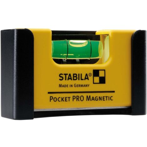 STABILA MESSGERÄTE Stabila Wasserwaage Pocket PRO Magnetic, 7 cm Seltenerd-Magnetsystem