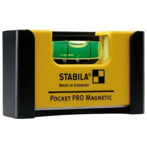 STABILA MESSGERÄTE Stabila Wasserwaage Pocket PRO Magnetic, 7 cm Seltenerd-Magnetsystem