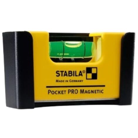 STABILA MESSGERÄTE Stabila Wasserwaage Pocket PRO Magnetic, 7 cm Seltenerd-Magnetsystem