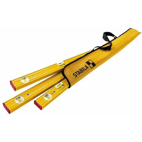 STABILA MESSGERÄTE AS 4-teiliges Wasserwaagen Set 30 cm, 60 cm, 120 cm & Tasche