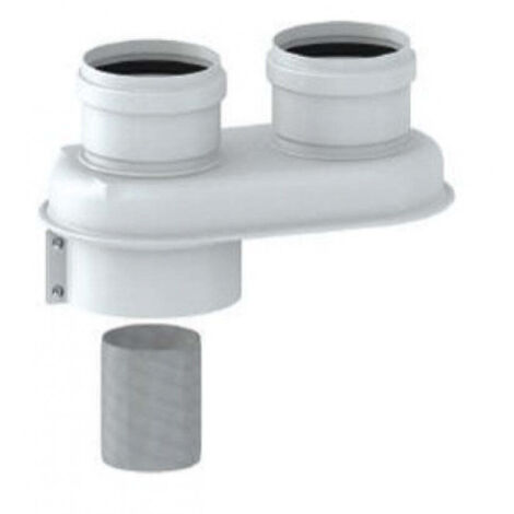 Stabile - Sdoppiatore monoblocco alluminio per caldaie convenzionali compatibile con Ariston - Vaillant - Saunier Duval