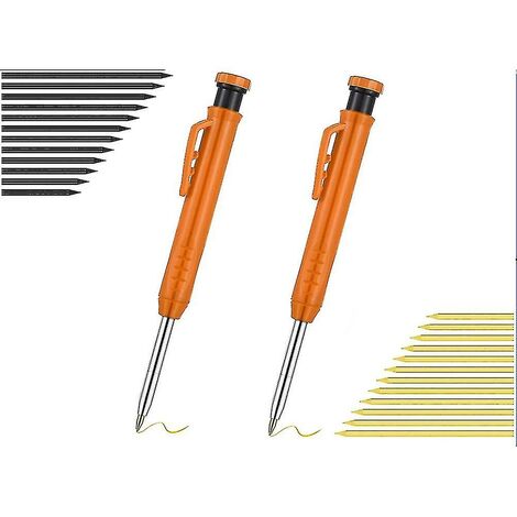 Stabiler Zimmermannsbleistift mit Spitzer und Minendruckbleistift