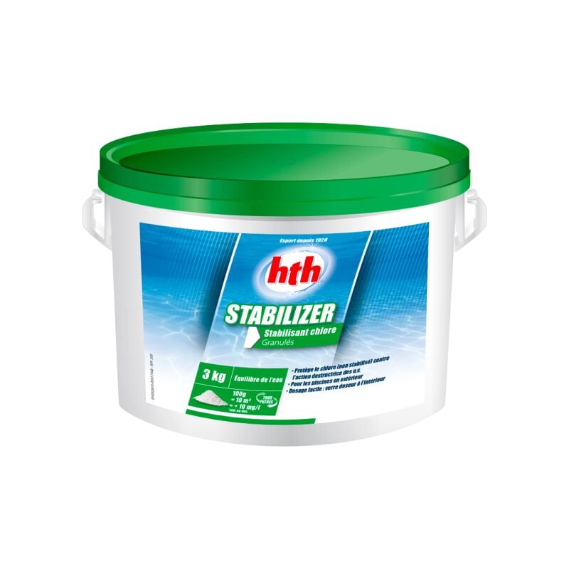 HTH - Stabilisant chlore ® stabilizer granulés - 3 kg - 3 kg