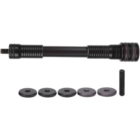 Stabilisateur d'Arc à Poulies en Carbone avec Amortisseur Anti-Vibrations - Accessoire de Tir à l'Arc 15cm
