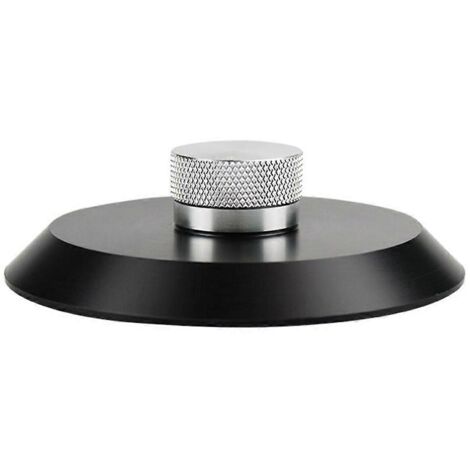 Stabilisateur de disque vinyle en alliage d'aluminium durable, adaptateur central et pince pour platine.