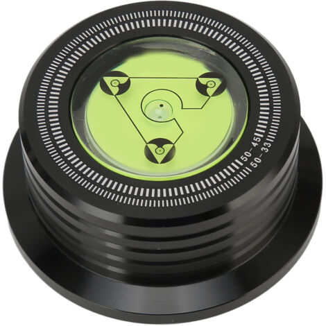Stabilisateur de Disque Vinyle Professionnel 50Hz 45tr/min avec Niveau et Mesure de Vitesse Noir