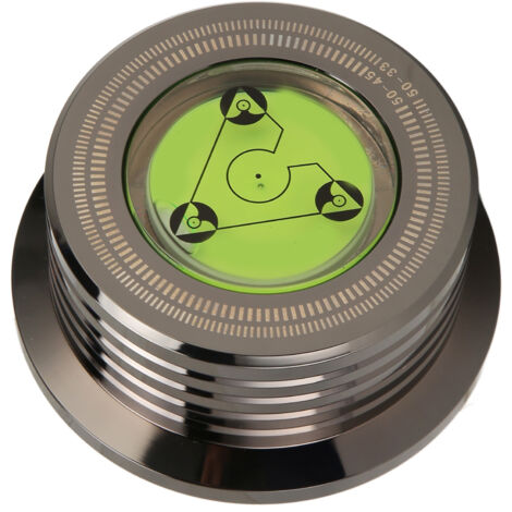 Stabilisateur de Poids Professionnel 50Hz 45tr/min pour Platine Vinyle avec Niveau et Mesure de Vitesse Noir Brillant