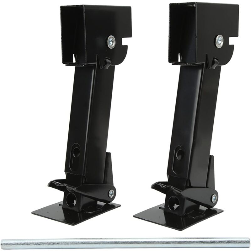Stabilisateur de Remorque, 2 Pièces de Cric Stabilisateur en Fer, Support de 650 Lb, capacité de Levage de 1 000 Lb, Stabilisateurs Télescopiques