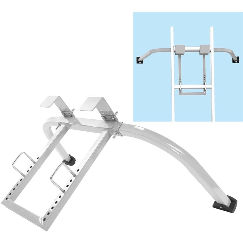 Rosvola - tonysa Stabilisateur D'échelle, Crochet de Toit D'échelle, Accessoire D'extension D'échelle, Conception Réglable, Acier de qualité,