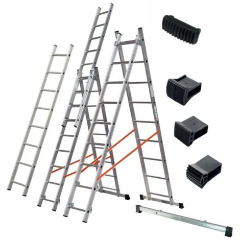 STABILISATEUR D'ÉCHELLE PROFESSIONNEL EN CAOUTCHOUC JEU DE 2 QUEUES - D5506