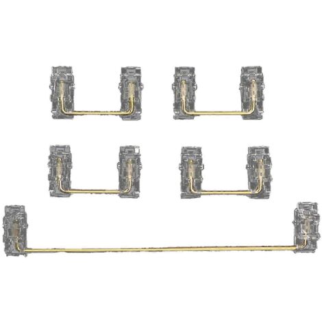Stabilisateurs pour clavier mécanique transparents en fil d'acier 6,25u Satellite Axis-61-