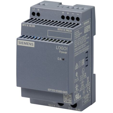 Stabilisierte Spannungsversorgung Siemens LOGO STROM 24V/2,5A 6EP33326SB000AY0