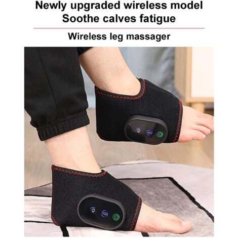 Stabilizzatore per caviglia riscaldato senza fili con massaggio ad aria - Terapia di compressione calda regolabile con 3 temperature e 3 velocità, supporto per caviglia ricaricabile, uno