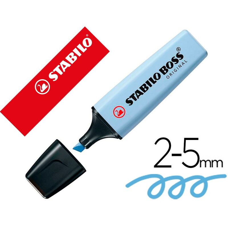 

Stabilo boss marcador fluorescente azul ventoso -10u-