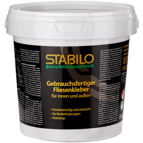 Stabilo Gebrauchsfertiger Fliesenkleber 1,5kg Fertigkleber, Dispersionskleber, Universalkleber