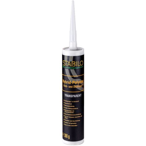 Stabilo Hybrid-Polymer Kleb- und Dichtstoff 300g, transparent, Universalkleber, Montagekleber