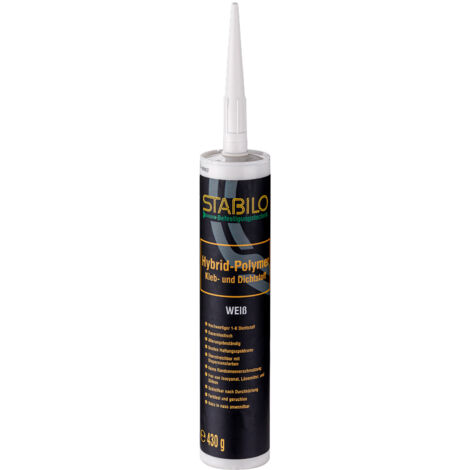 Stabilo Hybrid-Polymer Kleb- und Dichtstoff, 430g, weiß, Alleskleber, Montagekleber