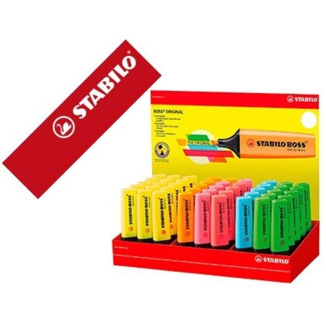 Stabilo- (pack 45 uds.) rotulador boss fluorescente 70 expositor. colores surtidos.