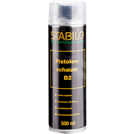 Stabilo Pistolenschaum B2, 500ml, Montageschaum, Bauschaum, PU-Schaum