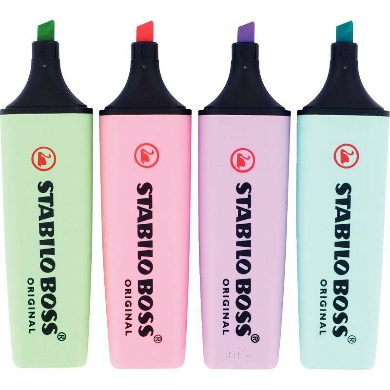 Stabilo - Pochette de 4 surligneurs boss original coloris pastels - assortis
