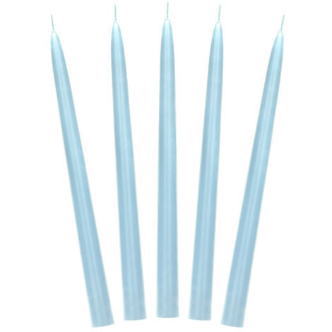 Stabkerze matt, blau, 24cm (1 Packung / 10 Stück)