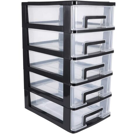 Stackable Chest White Plastic Five Layer Drawer Cabinet Compact Storage Drawer Unit Underwear Sock Bra Organizer Trash Box For Home Office Office Cabinet