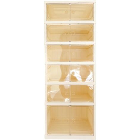 Stackable Shoe Rack Organizer for Closet Entryway 9 Tiers-18 Pairs Foldable Sneaker Storage Shoe with Doors
