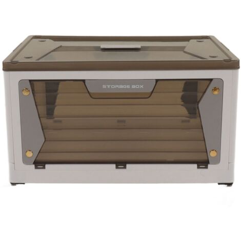 Stackable Storage Bins Folding Stable Magnetic Suction Function Storage Box Container with Wheels for Home M 1 Layer