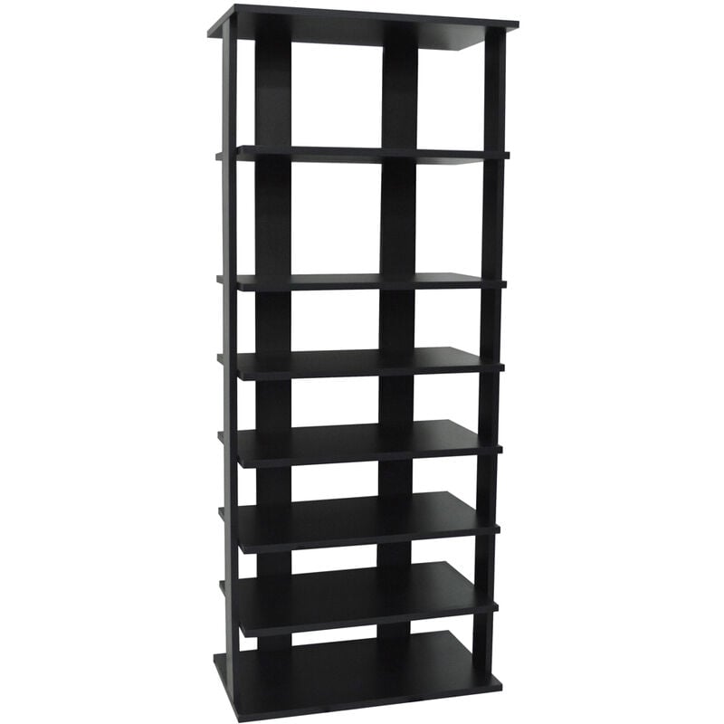 STACKED - 7 Tier Free Standing Storage Shelf - Black