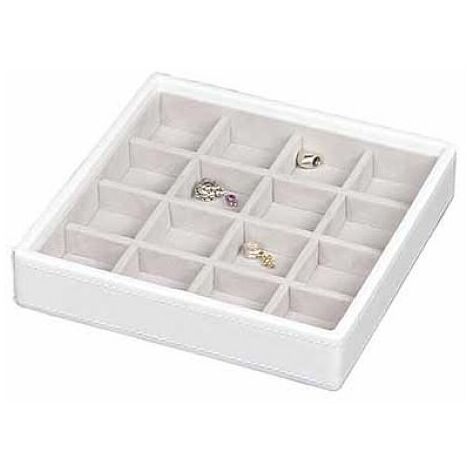 Stackers 'Criss-Cross' Charm Jewellery Storage Box - White