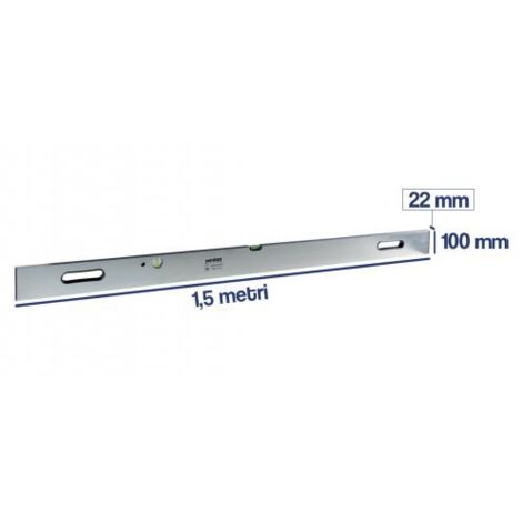 Stadia in Alluminio con Livelle mod. Stout 150 cm sezione 22x100 mm Maurer Plus