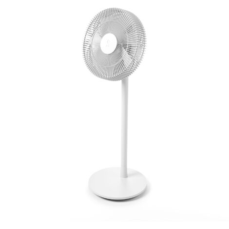 Stadler Form Ventilatore portatile Finn, da pavimento, da tavolo certificato per esterni, con telecomando, funzione girevole, 8 velocità, timer da 1 a 8 ore, funzionamento a batteria, bianco