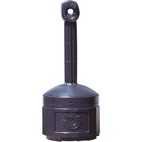 Stadtaschenbecher für den Außenbereich auf stabilem Sockel. 15L Durchmesser. 42cm Höhe 98cm schwarz