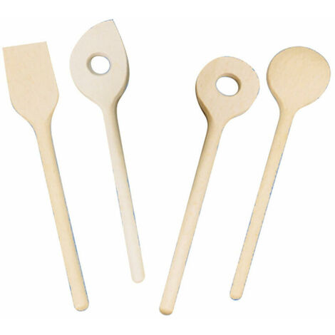 Städter KIDS Kochlöffel Set, 4-tlg., Koch Löffel, Rührlöffel, Küchenlöffel, Küchenhelfer, Kinder, 16 cm, 834019