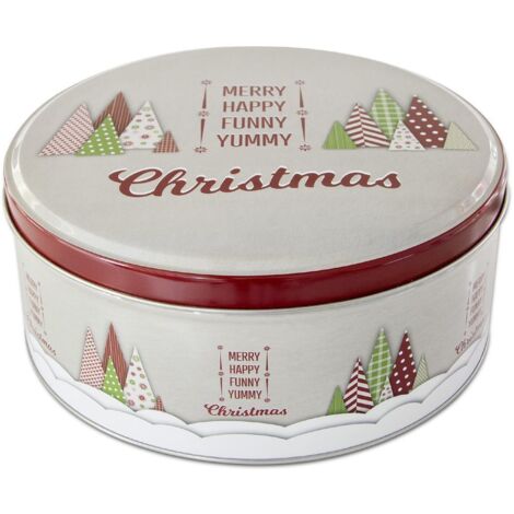 Städter Lata de galletas Yummy Christmas Lata redonda de colores 22 x 9,5 cm