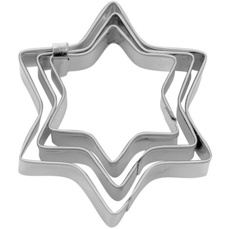Städter Terrassen-Ausstecher Stern Set, 3-teilig Edelstahl