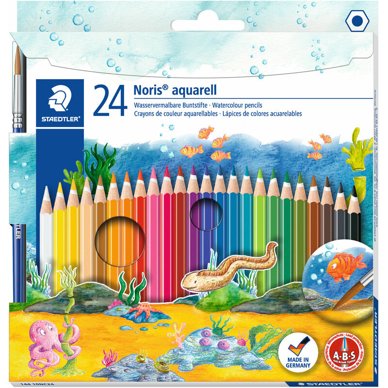 14410CN24 Noris Club Aquarell Watercolour Pencils - Pack of 24 - Staedtler