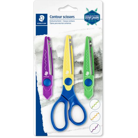 STAEDTLER 965-S BK-C FORBICI DA VIAGGIO PER ARTIGIANATO (ZIGZAG, ONDE E DECKLE EDGE) 965-S BK-CST