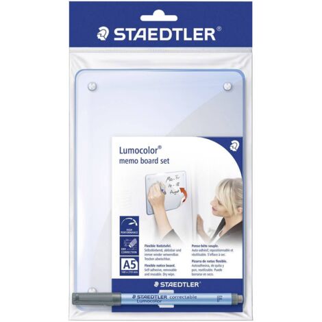 Staedtler Bacheca per appunti Lumocolor memo board 641 (L x A) 148 mm x 210 mm Trasparente Pellicola rimovibile per lav