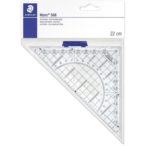 STAEDTLER Geodreieck 22cm Acryl m.Griff trans (568 35)