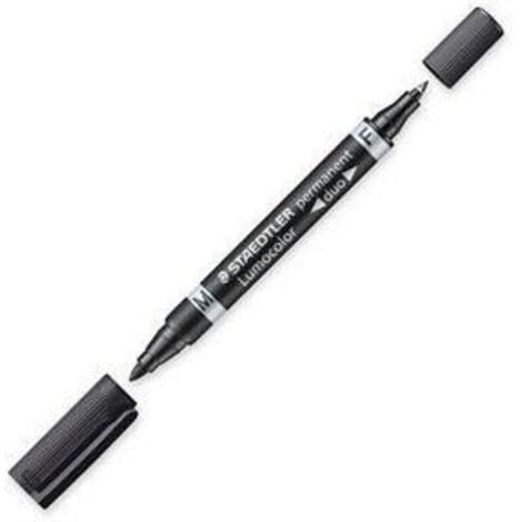Staedtler Lumocolor Duo marqueur indélébile Pointe fine/ogive Noir 1 pièce(s)